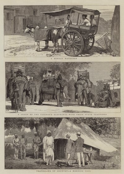 Udsigt i Indien af Alfred Chantrey Corbould
